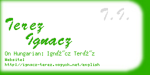terez ignacz business card